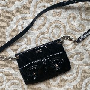 COACH black patent leather purse